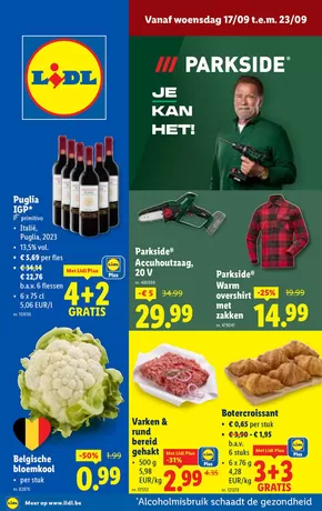 Catalogue Lidl à Alost | Super réductions sur des produits sélectionnés | 2025-09-17T00:00:00.000Z - 2025-09-23T00:00:00.000Z