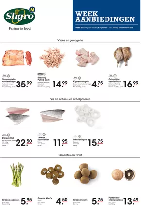 Catalogue Sligro | Sligro Versaanbiedingen - NL | 2025-09-15T00:00:00.000Z - 2025-09-29T00:00:00.000Z