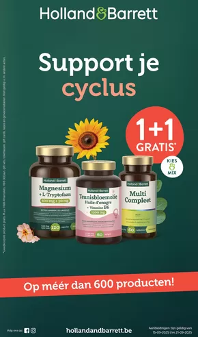 Catalogue Holland & Barrett à Bruxelles | Support Je Cyclus | 2025-09-15T00:00:00.000Z - 2025-09-21T00:00:00.000Z