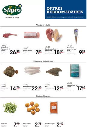 Catalogue Sligro | Sligro Offres ultra-frais - FR | 2025-09-16T00:00:00.000Z - 2025-09-30T00:00:00.000Z