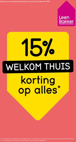 Catalogue Leen Bakker | Dépliant Leen Bakker - NL | 2025-09-19T00:00:00.000Z - 2025-10-03T00:00:00.000Z