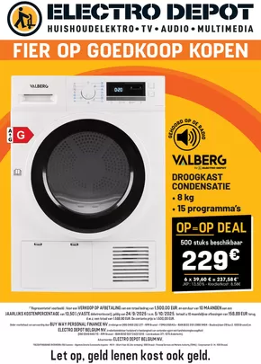 Catalogue Electrodepot à Lessines |  Fier Op Goedkoop Kopen NL | 2025-09-25T00:00:00.000Z - 2025-10-05T00:00:00.000Z