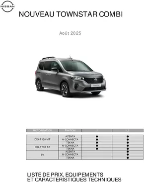 Catalogue Nissan à Gent | Liste des prix Townstar Combi BEFR | 2025-09-29T00:00:00.000Z - 2025-10-13T00:00:00.000Z