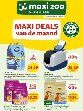 Catalogue Maxi Zoo à Zemst | Maxi Zoo - NL | 2025-10-08T00:00:00.000Z - 2025-10-22T00:00:00.000Z