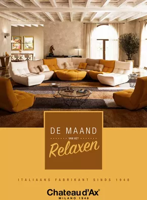 Catalogue Chateau d'Ax à Manage | De Maand Van Het Relaxen | 2025-10-09T00:00:00.000Z - 2025-11-27T00:00:00.000Z