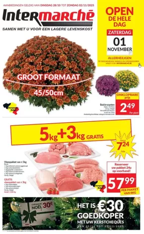 Catalogue Intermarché à Saint-Nicolas | Ontdek de folder van 28/10 NL | 2025-10-23T00:00:00.000Z - 2025-11-06T00:00:00.000Z