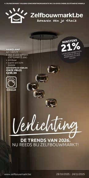 Catalogue Zelfbouwmarkt | Verlichting | 2025-10-28T00:00:00.000Z - 2025-11-24T00:00:00.000Z