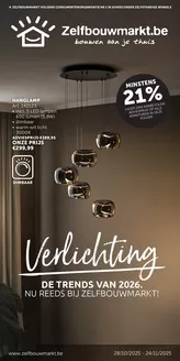 Catalogue Zelfbouwmarkt à Ninove | Verlichting | 2025-10-28T00:00:00.000Z - 2025-11-24T00:00:00.000Z