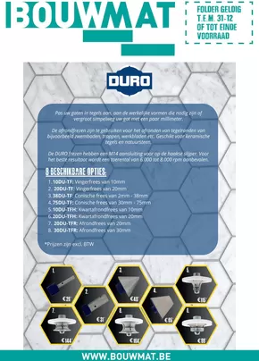 Catalogue Bouwmat à Wanze | Folder Duro | 2025-10-31T00:00:00.000Z - 2025-12-31T00:00:00.000Z