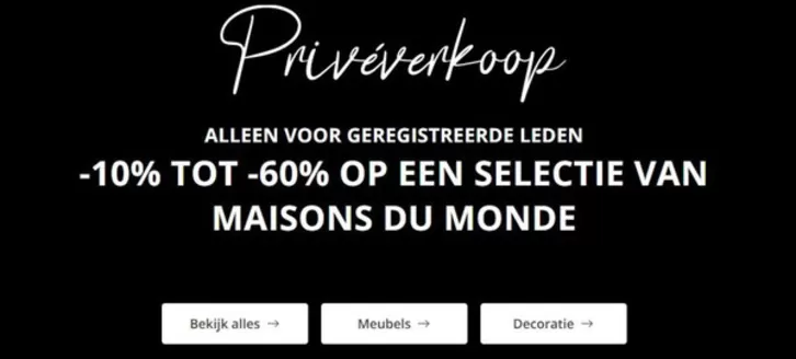 Catalogue Maisons du Monde à Beersel | Privéverkoop | 2025-11-13T00:00:00.000Z - 2025-11-27T00:00:00.000Z