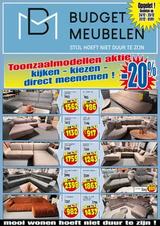 Catalogue Budget Meubelen à Mouscron | Toonzaalmodellen Aktie | 2025-11-21T00:00:00.000Z - 2025-12-31T00:00:00.000Z