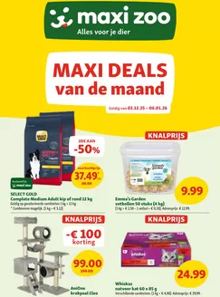 Catalogue Maxi Zoo à Bruges | Maxi Zoo - NL | 2025-12-03T00:00:00.000Z - 2026-01-06T00:00:00.000Z