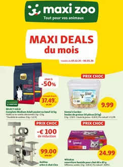 Catalogue Maxi Zoo à Bruges | Maxi Zoo - FR | 2025-12-03T00:00:00.000Z - 2026-01-06T00:00:00.000Z