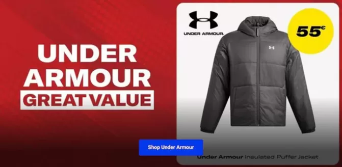 Catalogue Sports Direct à Liège | Under Armour | 2025-12-22T00:00:00.000Z - 2026-01-05T00:00:00.000Z