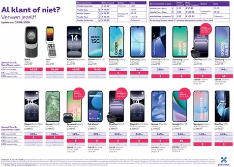 Catalogue Proximus à Audenarde | Al Klant Of Niet? | 2026-01-08T00:00:00.000Z - 2026-02-02T00:00:00.000Z
