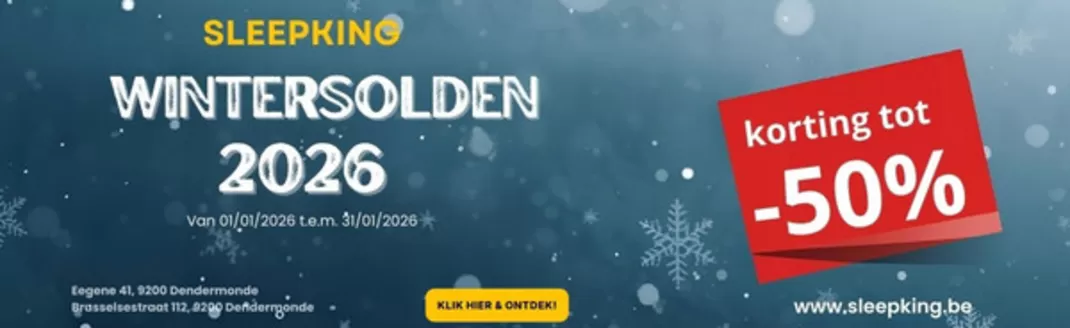 Catalogue Sleepking à Bruxelles | Wintersolden | 2026-01-09T00:00:00.000Z - 2026-01-31T00:00:00.000Z