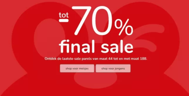 Catalogue Kleertjes à Aartselaar | -70% Final Sale | 2026-02-04T00:00:00.000Z - 2026-02-18T00:00:00.000Z