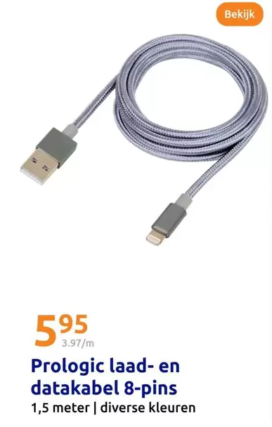 Prologic laad- en datakabel 8-pins