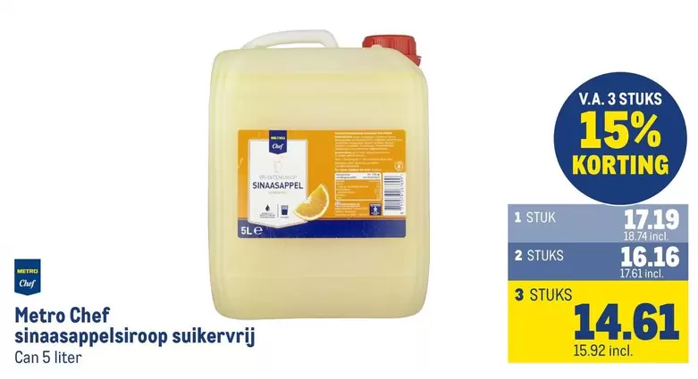 Chef - Sinaasappelsiroop Suikervrij