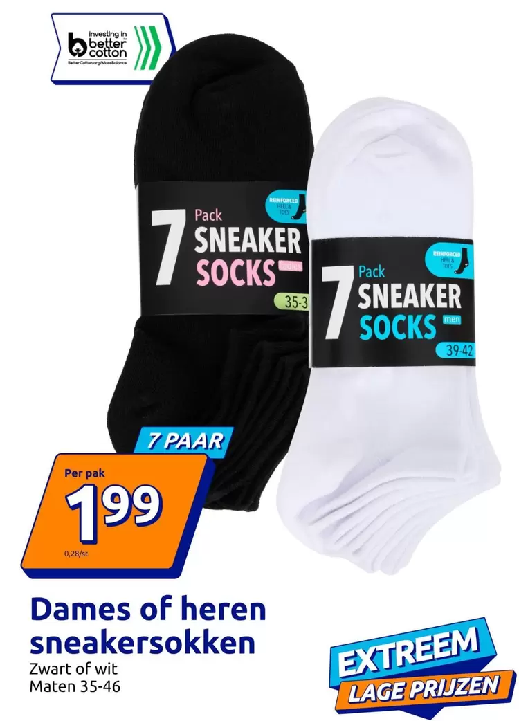 Dames of heren sneakersokken