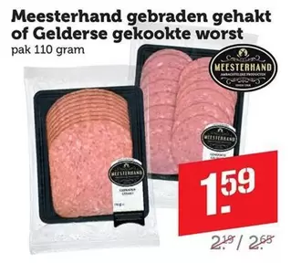 gebraden gehakt of Gelderse gekookte worst
