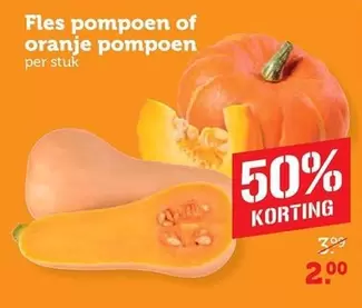 Fles pompoen of oranje pompoen