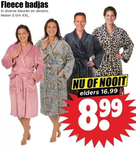 Fleece badjas