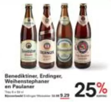 Erdinger - Benediktiner, , Weihenstephaner en Paulaner