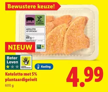 plant - Koteletto met 5% aardigeiwit