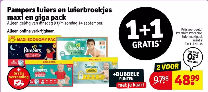 Pampers - Luiers En Luierbroekjes Maxi En Giga Pack