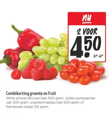 Combikorting groente en fruit