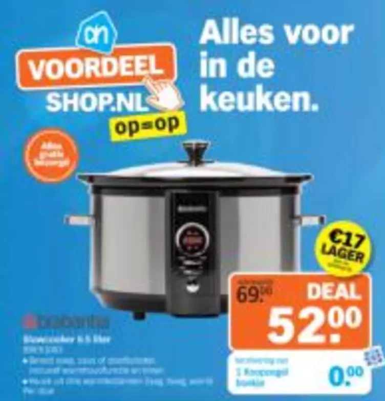 Brabantia - Slowcooker 6.5 liter