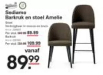 Barkruk en stoel Amelie