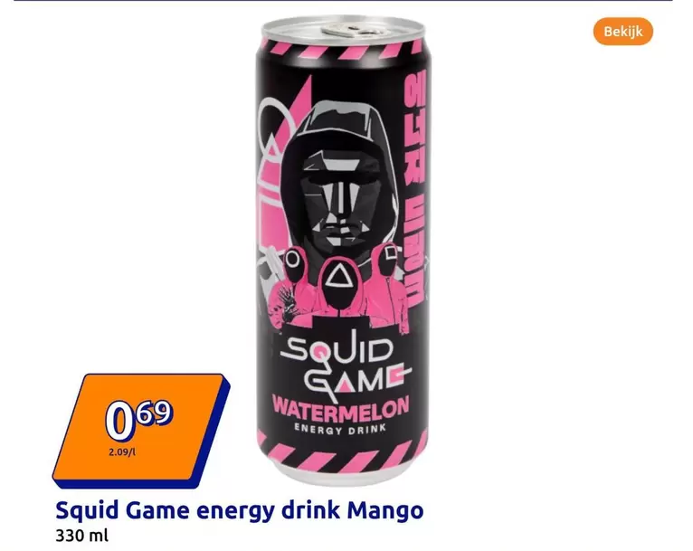 Squid Game energy drink Mango