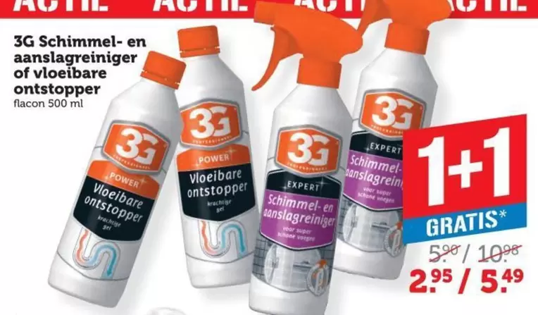Schimmel-en aanslagreiniger of vloeibare ontstopper