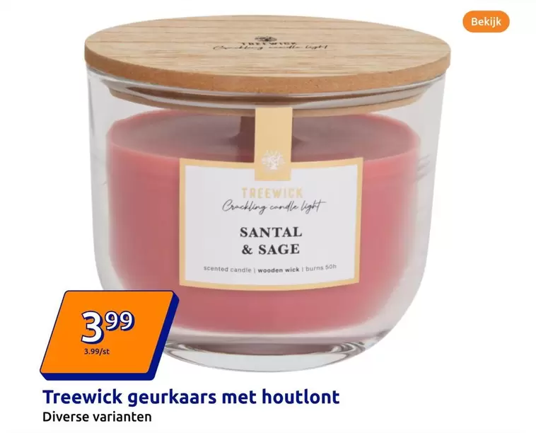 Geurkaars Met Houtlont