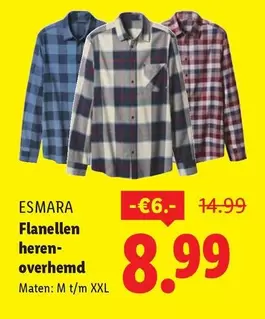 Flanellen heren- overhemd