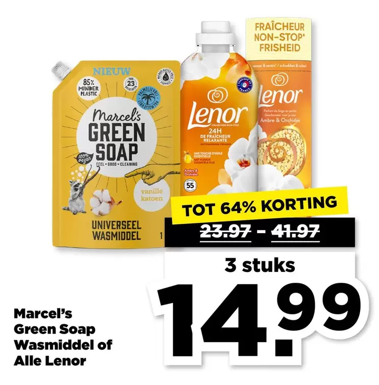 De - Green Soap Wasmiddel of Alle Lenor