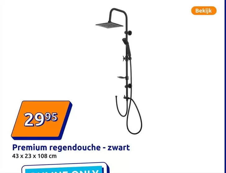 Premium regendouche - zwart
