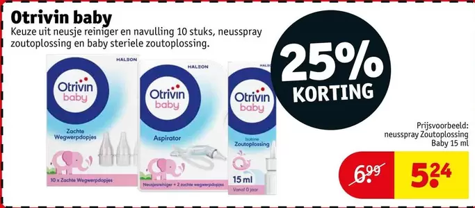 neusspray Zoutoplossing Baby 15 ml