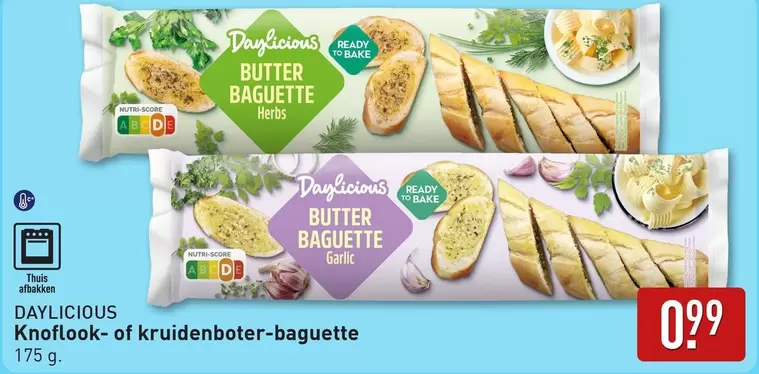 Knoflook- of kruidenboter-baguette