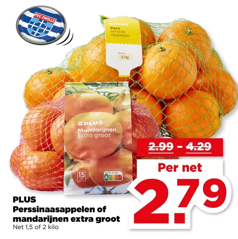 extra - Perssinaasappelen of mandarijnen  groot