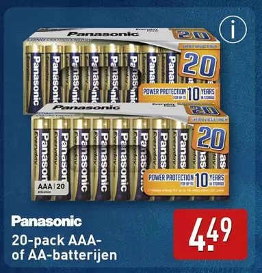 Panasonic - 20-pack AAA- of AA-batterijen