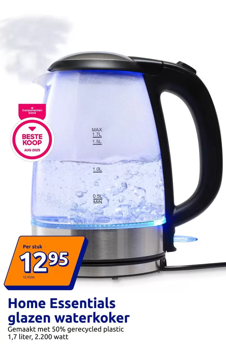 max - Glazen Waterkoker