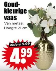 Goudkleurige vaas