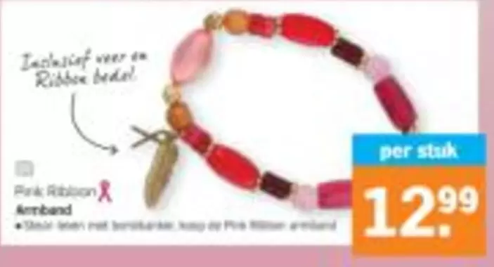 Pink Ribbon Armband