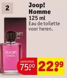 Joop - Homme 125 ml Eau de toilette voor heren.