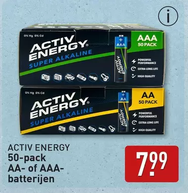 HG - 50-pack AA- of AAA- batterijen