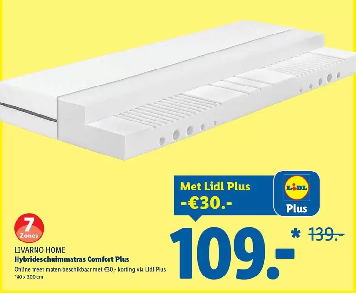 Comfort - Hybrideschuimmatras  Plus
