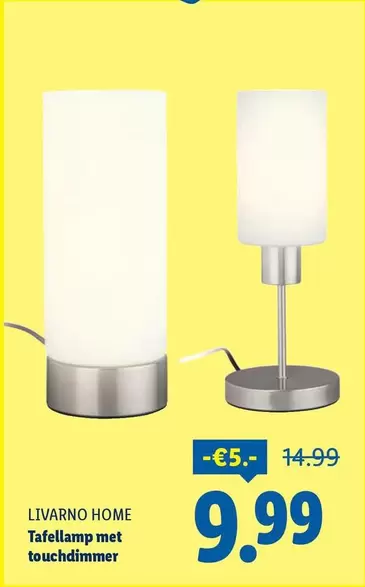 Tafellamp met touchdimmer